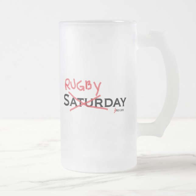 Samstag X Rugbyday Mattglas Bierglas (Rechts)