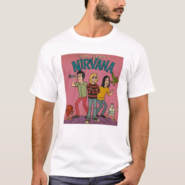 Samstagmorgen-Nirvana-Cartoons T-Shirt (Vorderseite)