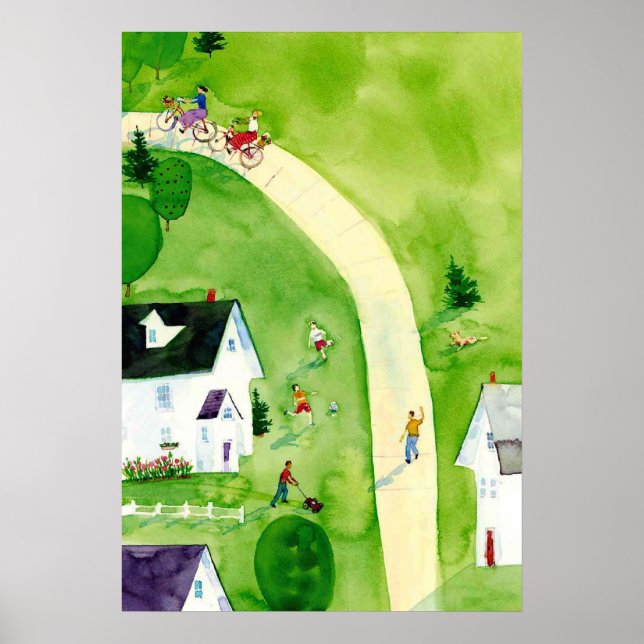 Samstagnachmittag Watercolor Poster (Vorne)