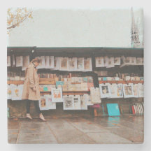 Samstags auf dem Seine-Stone-Untersetzer