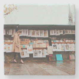 Samstags auf dem Seine-Stone-Untersetzer Steinuntersetzer