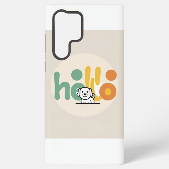 Samsung Galaxy Coque mobile mignon "Hello" (Verso)