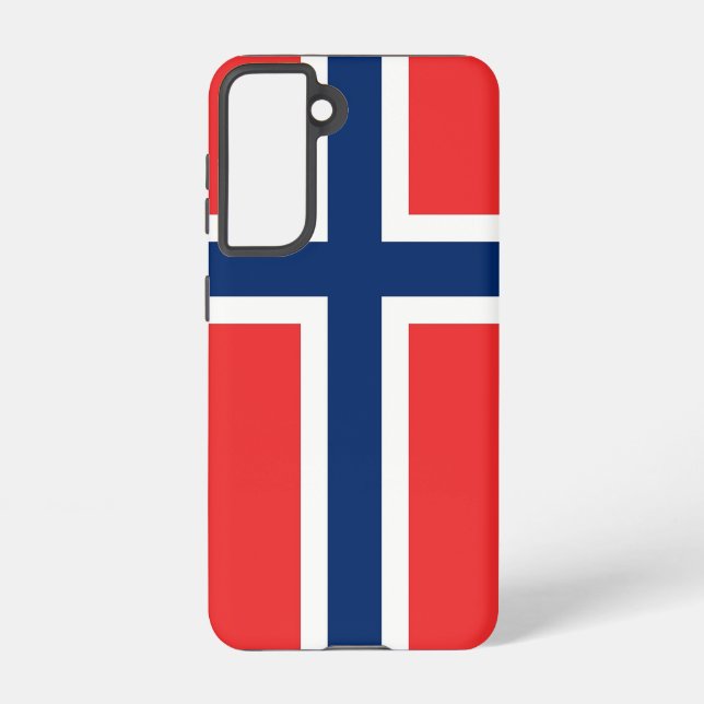 Samsung Galaxy S21 Case Flag Norwegen Samsung Galaxy Hülle (Rückseite)