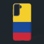 Samsung Galaxy S21 Case Flag of Colombia Samsung Galaxy Hülle<br><div class="desc">Transform your Samsung Galaxy S21 with our exclusive phone cover featuring the flag of Colombia! Crafted with meticulous attention to detail, this phone cover proudly showcases the vibrant design of the Colombian flag. The flag features three horizontal stripes—yellow, blue, and red—with the yellow stripe taking up half of the flag...</div>