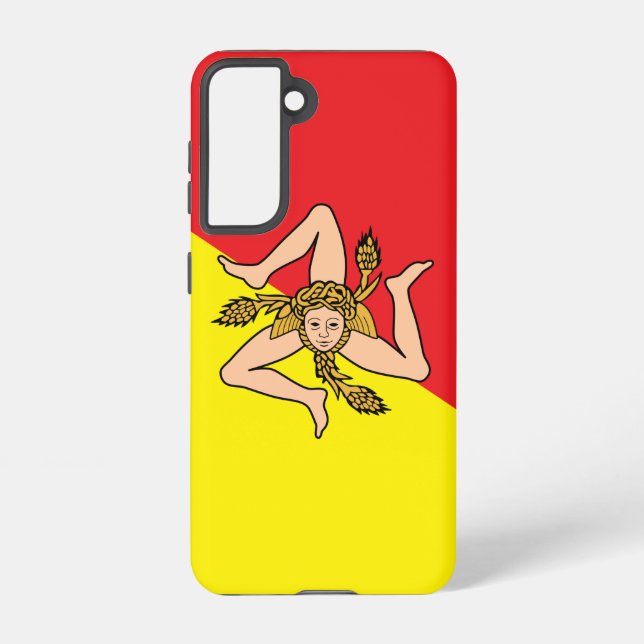 Samsung Galaxy S21 Case Flag Sizilien, Italien Samsung Galaxy Hülle (Rückseite)