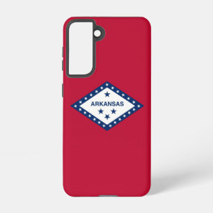 Samsung Galaxy S21 Case Flag von Arkansas, USA. Hülle