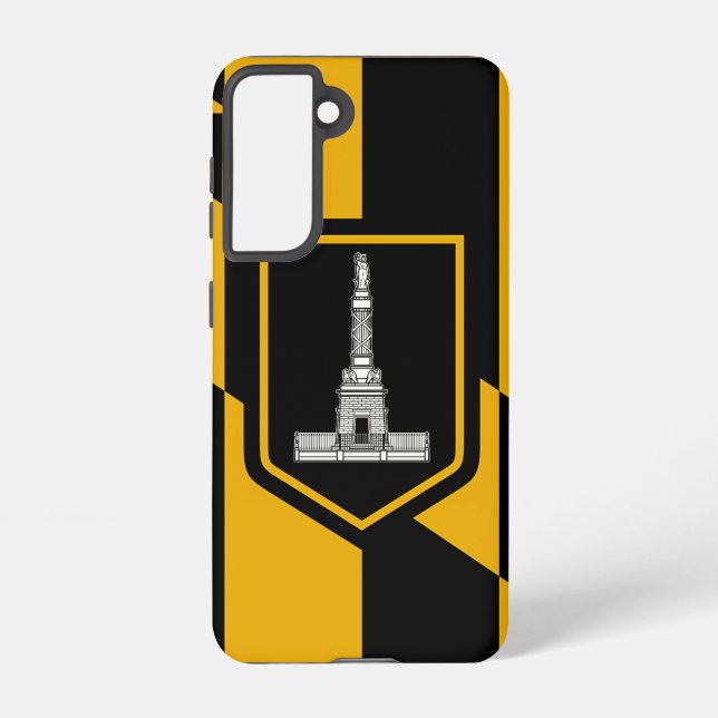 Samsung Galaxy S21 Case Flag von Baltimore, USA. Hülle (Rückseite)