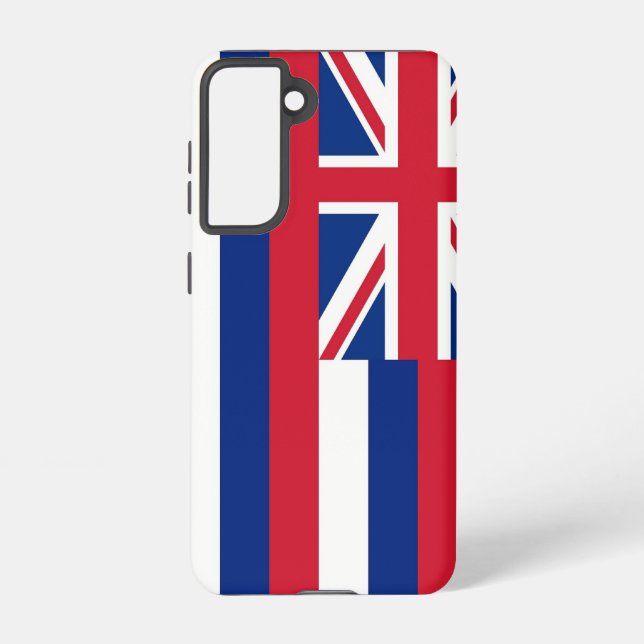 Samsung Galaxy S21 Case Flag von Hawaii, USA Hülle (Rückseite)