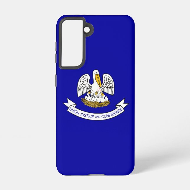 Samsung Galaxy S21 Case Flag von Louisiana, USA Hülle (Rückseite)