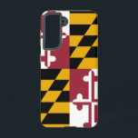 Samsung Galaxy S21 Case Flag von Maryland, USA Samsung Galaxy Hülle<br><div class="desc">Mit unserer exklusiven Telefonabdeckung mit der Staatsflagge verwandeln Sie Ihre Samsung Galaxy S21 in eine Feier von Marylands Stolz! Mit viel Liebe zum Detail gestaltet, präsentiert dieses Cover stolz die markanten Elemente der Maryland-Fahne. Es zeichnet sich durch ein einzigartiges Design von abwechselnden Quadranten aus Schwarz und Gold mit einer diagonalen...</div>