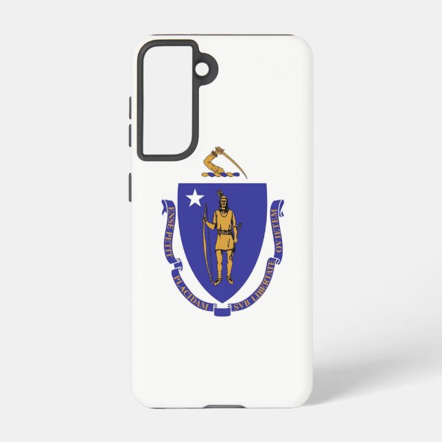 Samsung Galaxy S21 Case Flag von Massachusetts Hülle (Rückseite)