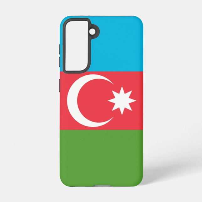 Samsung Galaxy S21 Fallflagge von Aserbaidschan Samsung Galaxy Hülle (Rückseite)