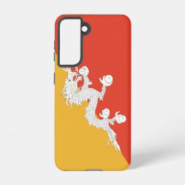 Samsung Galaxy S21 Fallflagge von Bhutan Samsung Galaxy Hülle