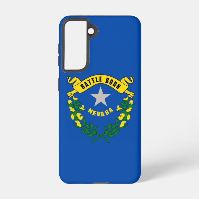 Samsung Galaxy S21 Fallflagge von Nevada Hülle (Rückseite)