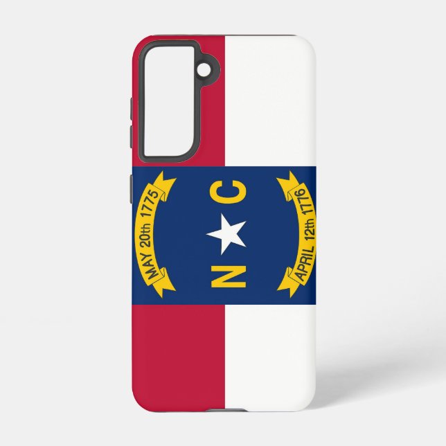 Samsung Galaxy S21 Fallflagge von North Carolina Hülle (Rückseite)