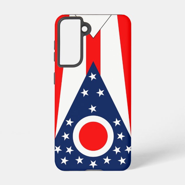 Samsung Galaxy S21 Fallflagge von Ohio Samsung Galaxy Hülle (Rückseite)