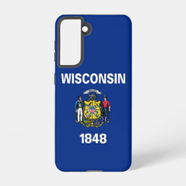 Samsung Galaxy S21 Fallflagge von Wisconsin Hülle
