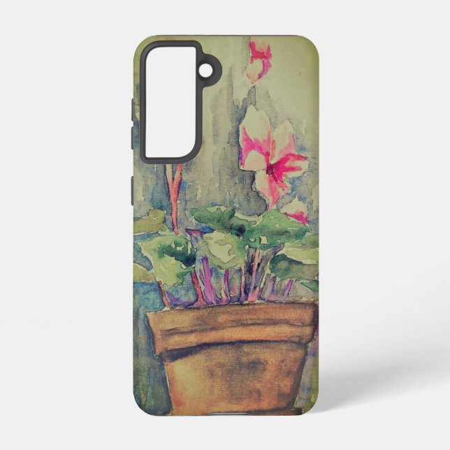 SAMSUNG GALAXY S21 Handy Case ÖKO BLUME STILE Samsung Galaxy Hülle (Rückseite)