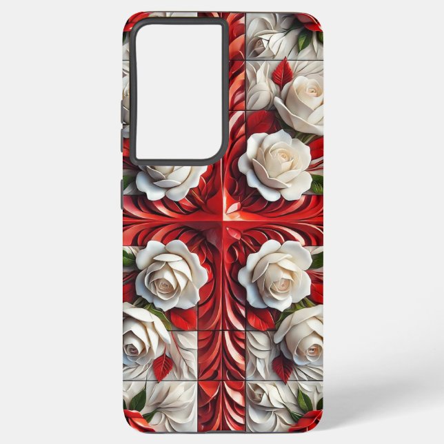Samsung Galaxy S21 Plus Case - Englisch Rose Samsung Galaxy Hülle (Rückseite)