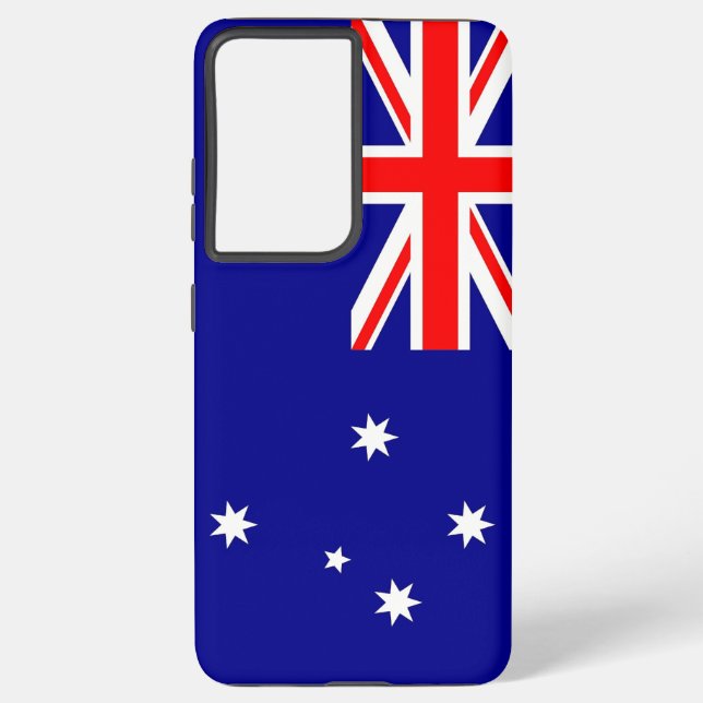 Samsung Galaxy S21 Plus Fallflagge in Australien Hülle (Rückseite)