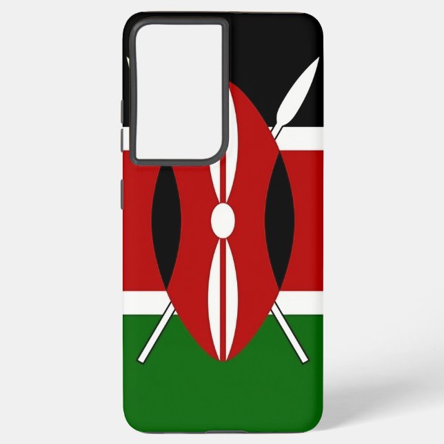 Samsung Galaxy S21 Plus Fallflagge in Kenia Samsung Galaxy Hülle (Rückseite)