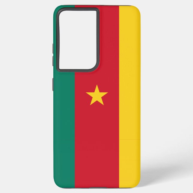 Samsung Galaxy S21 Plus Fallflagge Kamerun Hülle (Rückseite)