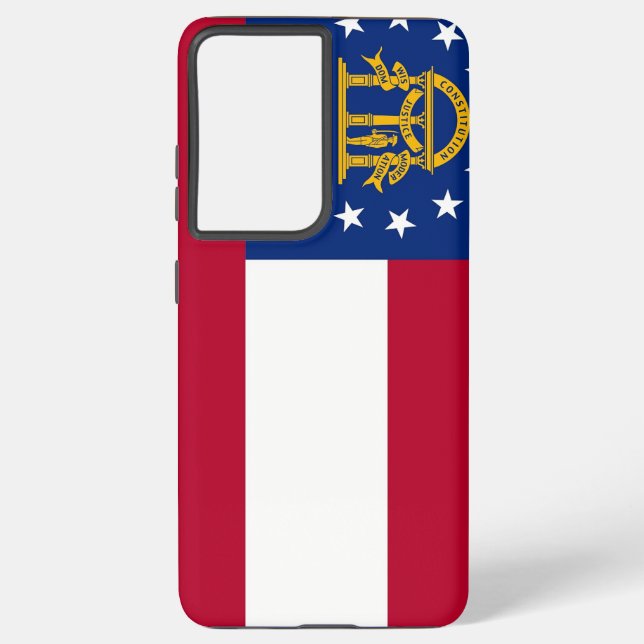 Samsung Galaxy S21 Plus Fallflagge von Georgia Hülle (Rückseite)