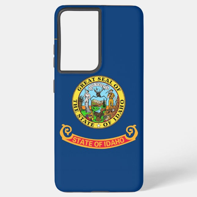 Samsung Galaxy S21 Plus Fallflagge von Idaho Hülle (Rückseite)
