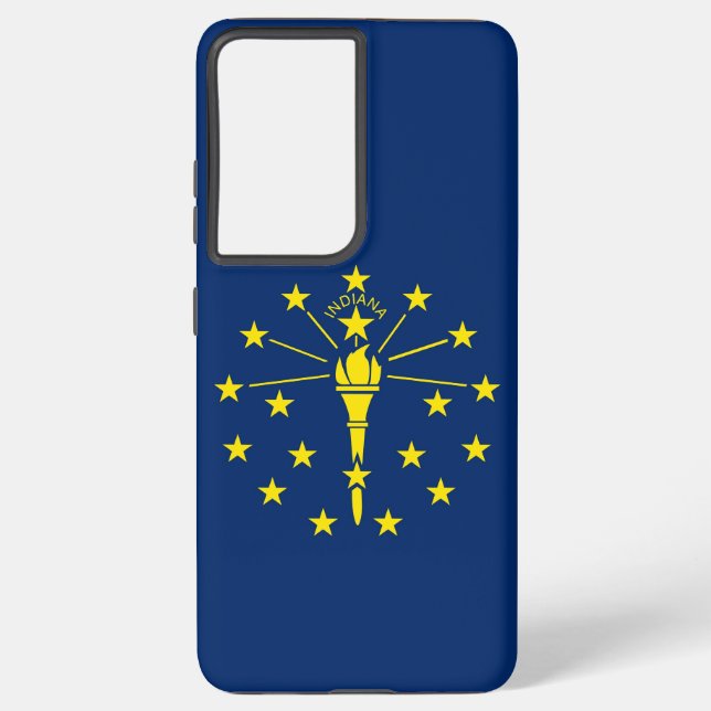 Samsung Galaxy S21 Plus Fallflagge von Indiana Hülle (Rückseite)