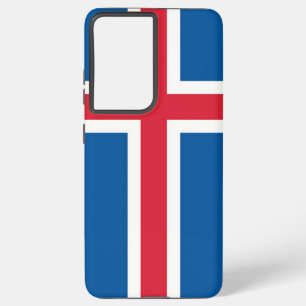 Samsung Galaxy S21 Plus Fallflagge von Island Hülle