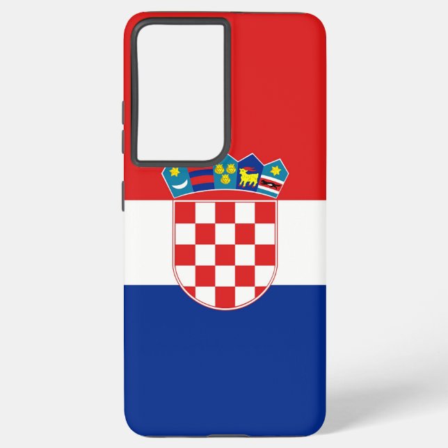 Samsung Galaxy S21 Plus Fallflagge von Kroatien Hülle (Rückseite)