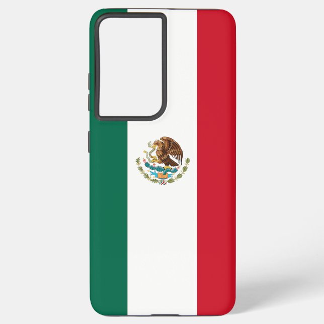 Samsung Galaxy S21 Plus Fallflagge von Mexiko Samsung Galaxy Hülle (Rückseite)