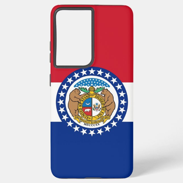 Samsung Galaxy S21 Plus Fallflagge von Missouri Samsung Galaxy Hülle (Rückseite)