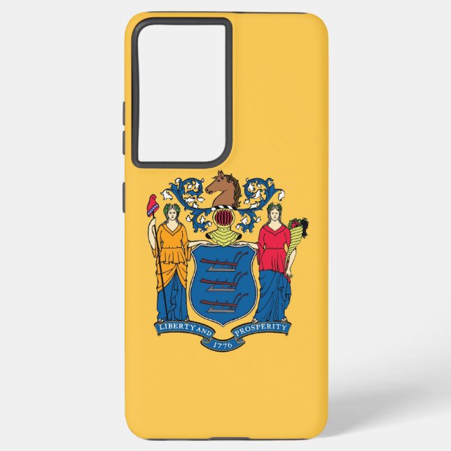 Samsung Galaxy S21 Plus Fallflagge von New Jersey Hülle (Rückseite)