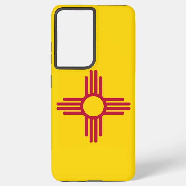 Samsung Galaxy S21 Plus Fallflagge von New Mexico Hülle (Rückseite)