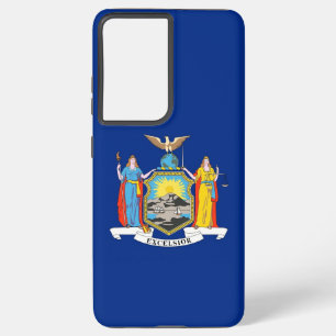 Samsung Galaxy S21 Plus Fallflagge von New York Hülle
