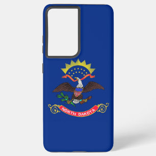 Samsung Galaxy S21 Plus Fallflagge von North Dakot Hülle