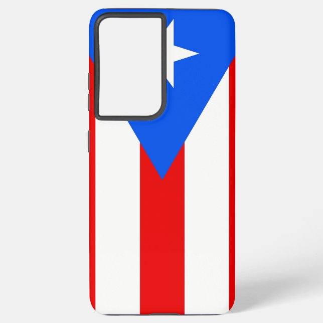 Samsung Galaxy S21 Plus Fallflagge von Puerto Rico Hülle (Rückseite)