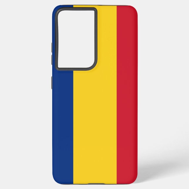 Samsung Galaxy S21 Plus Fallflagge von Rumänien Hülle (Rückseite)