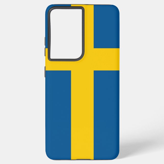 Samsung Galaxy S21 Plus Fallflagge von Schweden Hülle (Rückseite)