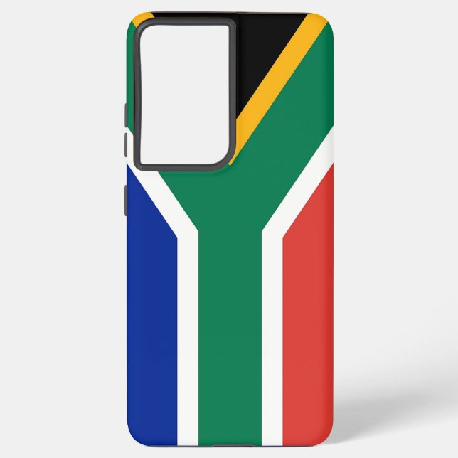 Samsung Galaxy S21 Plus Fallflagge von Südafrika Hülle (Rückseite)