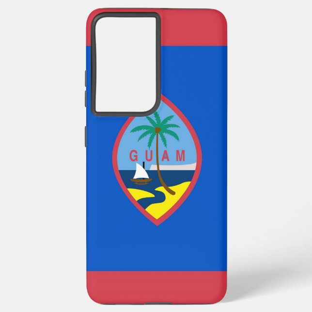 Samsung Galaxy S21 Ultra Case Flag von Guam Samsung Galaxy Hülle (Rückseite)