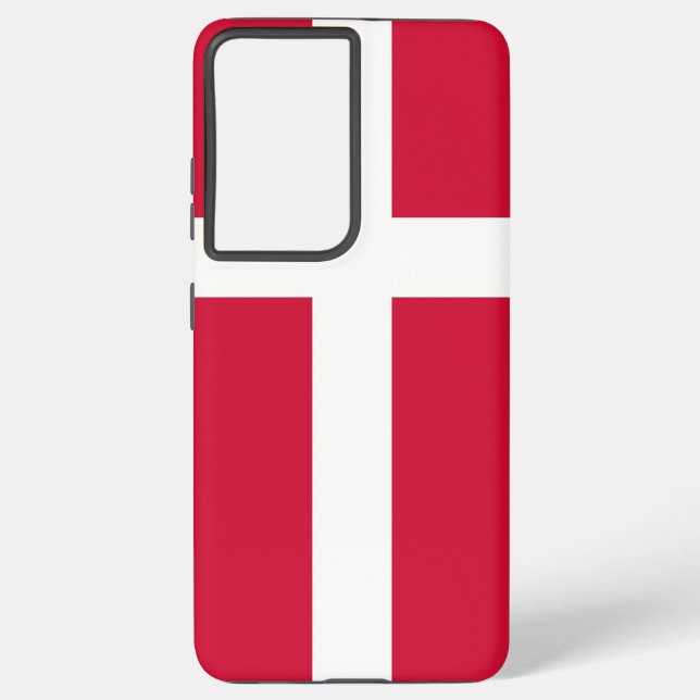 Samsung Galaxy S21 Ultra Case mit dänischer Flagge Hülle (Rückseite)