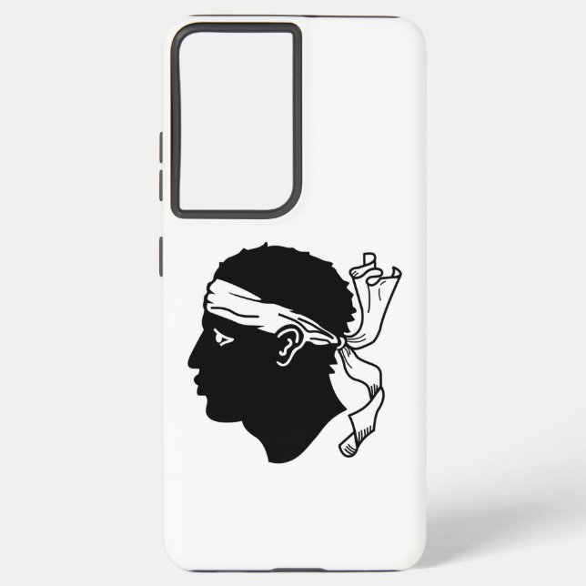 Samsung Galaxy S21 Ultra Case mit korsischer Flagg Hülle (Rückseite)