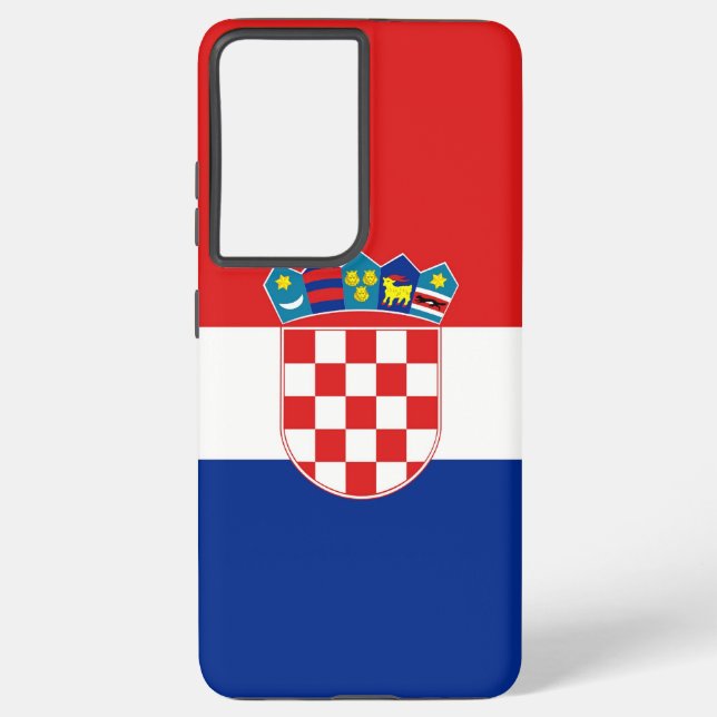 Samsung Galaxy S21 Ultra Case mit kroatischer Flag Hülle (Rückseite)