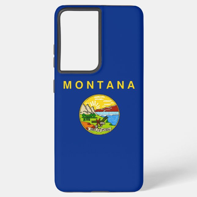 Samsung Galaxy S21 Ultra Case Montana Fahne Samsung Galaxy Hülle (Rückseite)