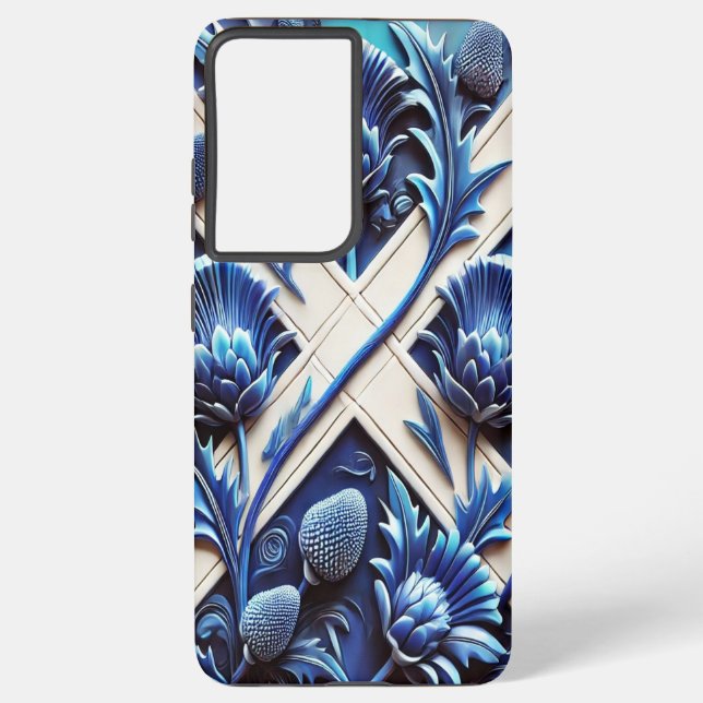Samsung Galaxy S21 Ultra Case Scottish Thistles Samsung Galaxy Hülle (Rückseite)