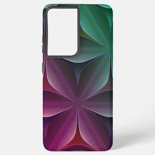 Samsung Galaxy s21 ultra Gehäuse Blume Design Stil Samsung Galaxy Hülle (Rückseite)