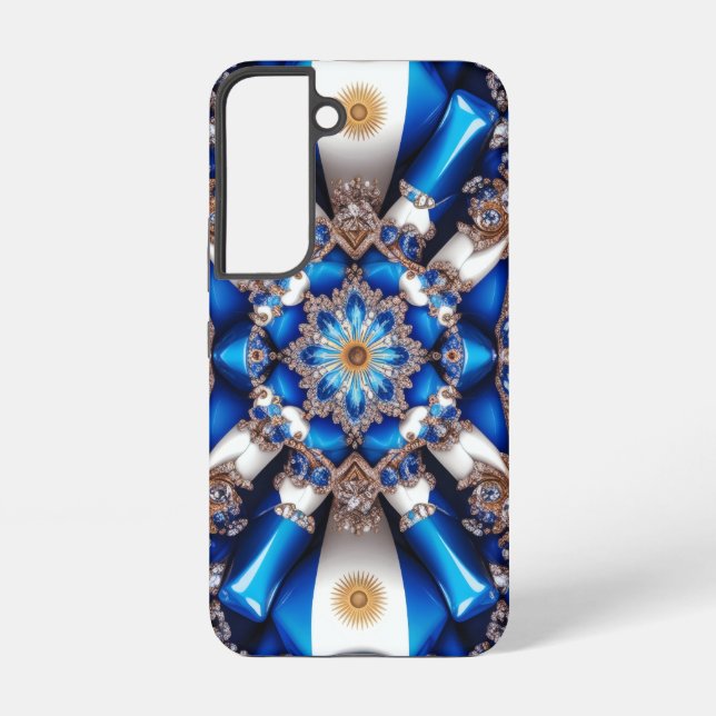 Samsung Galaxy S22 Fall mit argentinischen Farben Hülle (Rückseite)