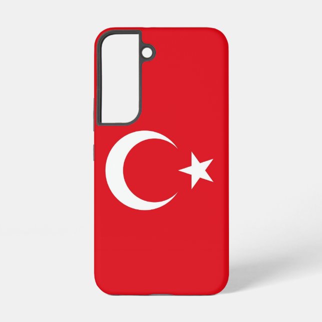 Samsung Galaxy S22 Fallflagge der Türkei Hülle (Rückseite)